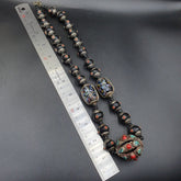 Beautiful Old Tibetan Silver Nepalese Coral & Turquoise Antique Jewelry Necklace
